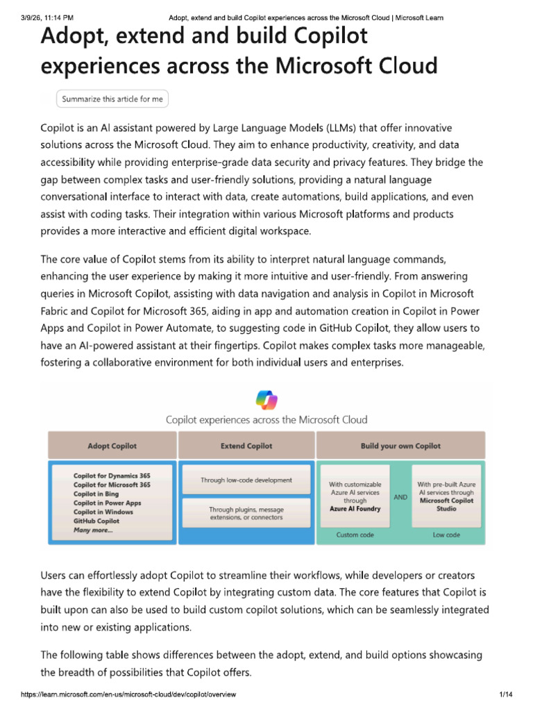 Adopt, Extend and Build Copilot Experiences Across The Microsoft Cloud ...
