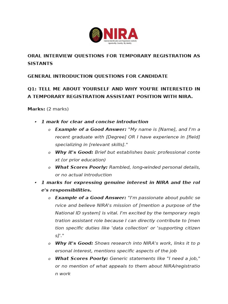 Interview Question- Eight Category Central) | PDF | Citizenship ...