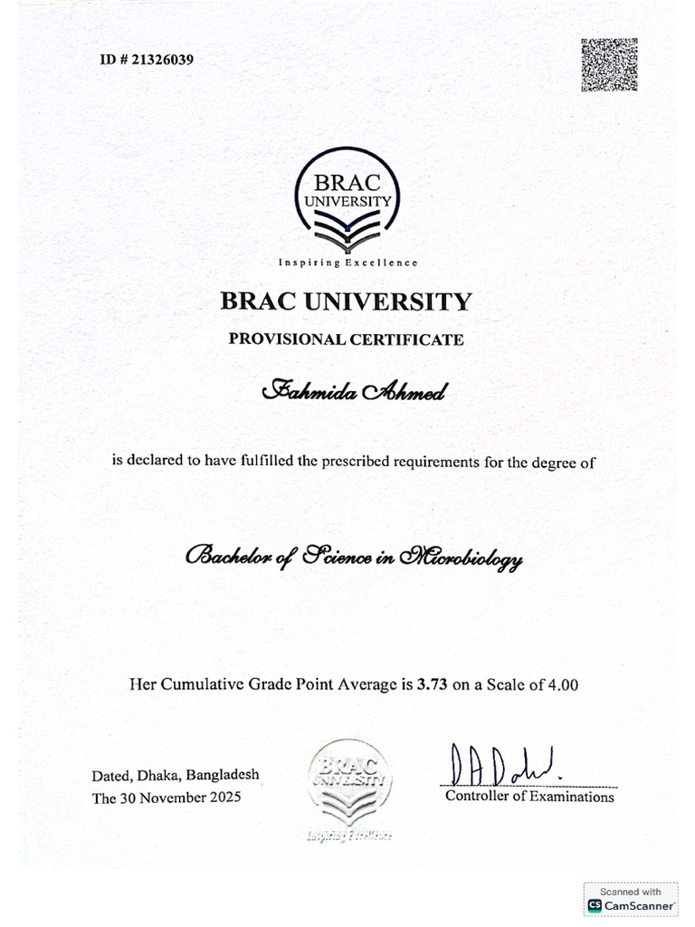 Brac University Graduation Documents | PDF