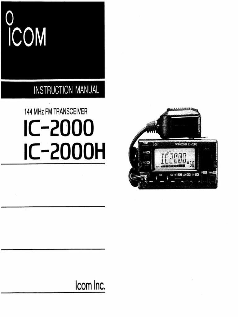 Ic-2000 H | PDF