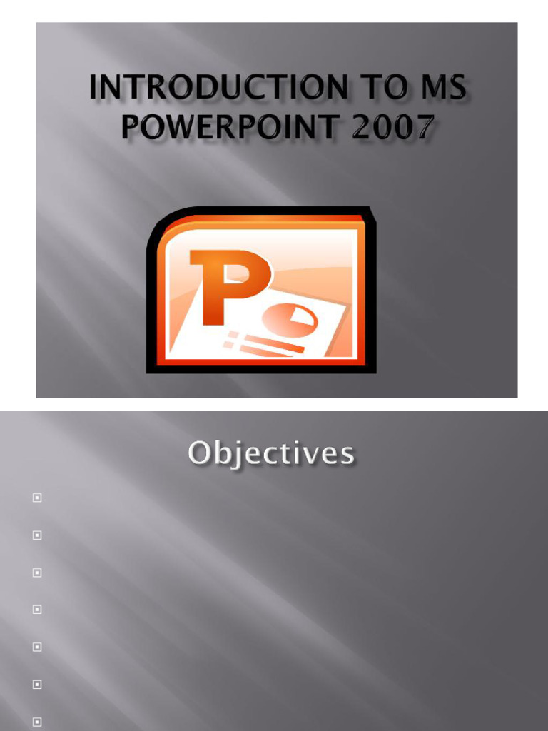 Lecture 5 - MS Word PowerPoint 2007 | PDF