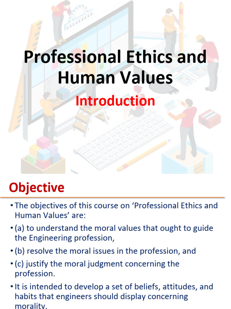Professional Ethics and Human Values - Introduction | PDF | Morality ...