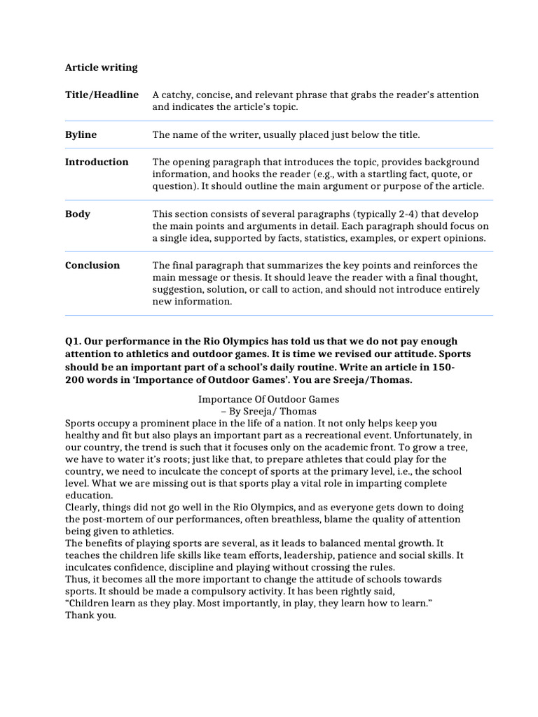 Writing Skills Class 12 | PDF | Dances