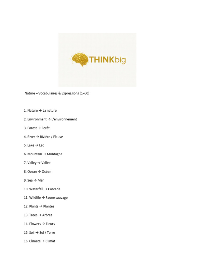 50 Nature Expressions Think Big | PDF