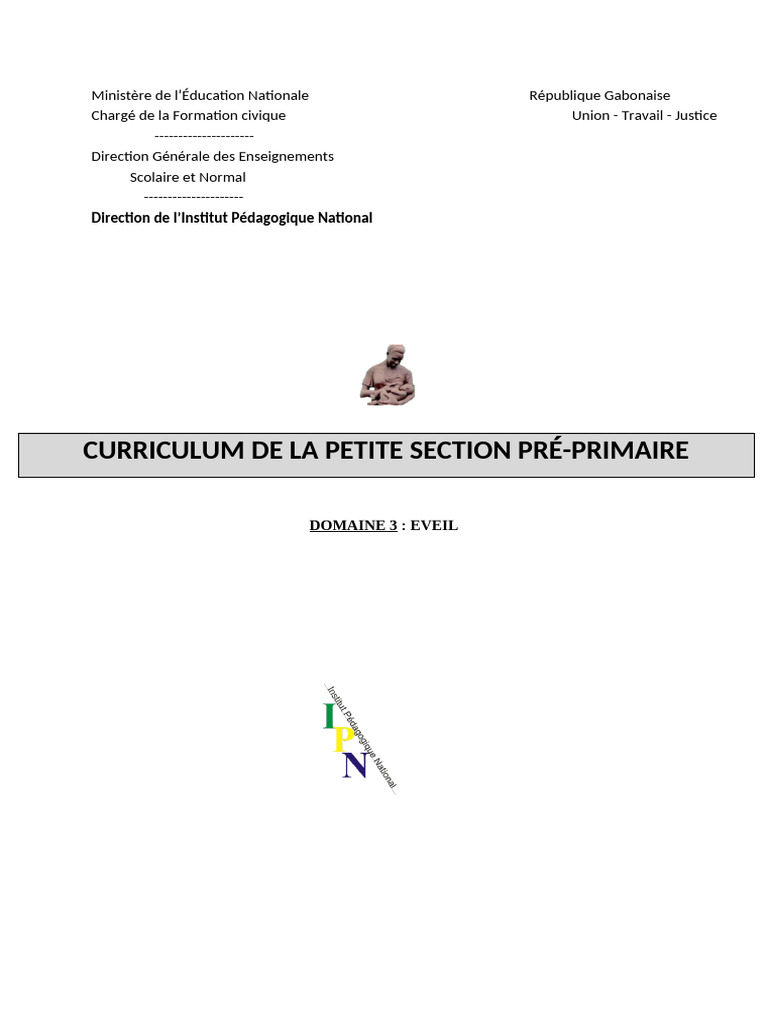 Curriculum Éveil 3ans Validé | PDF | Apprentissage | Pédagogie