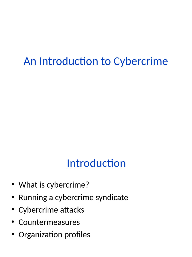 Cybercrime | PDF | Cybercrime | Security