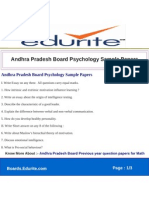 Andhra Pradesh Board Psychology Sample Papers