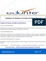 Syllabus for Botany of Andhra Pradesh Board