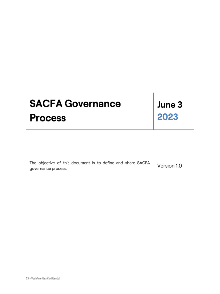 SACFA Governance Process v1.0 | PDF