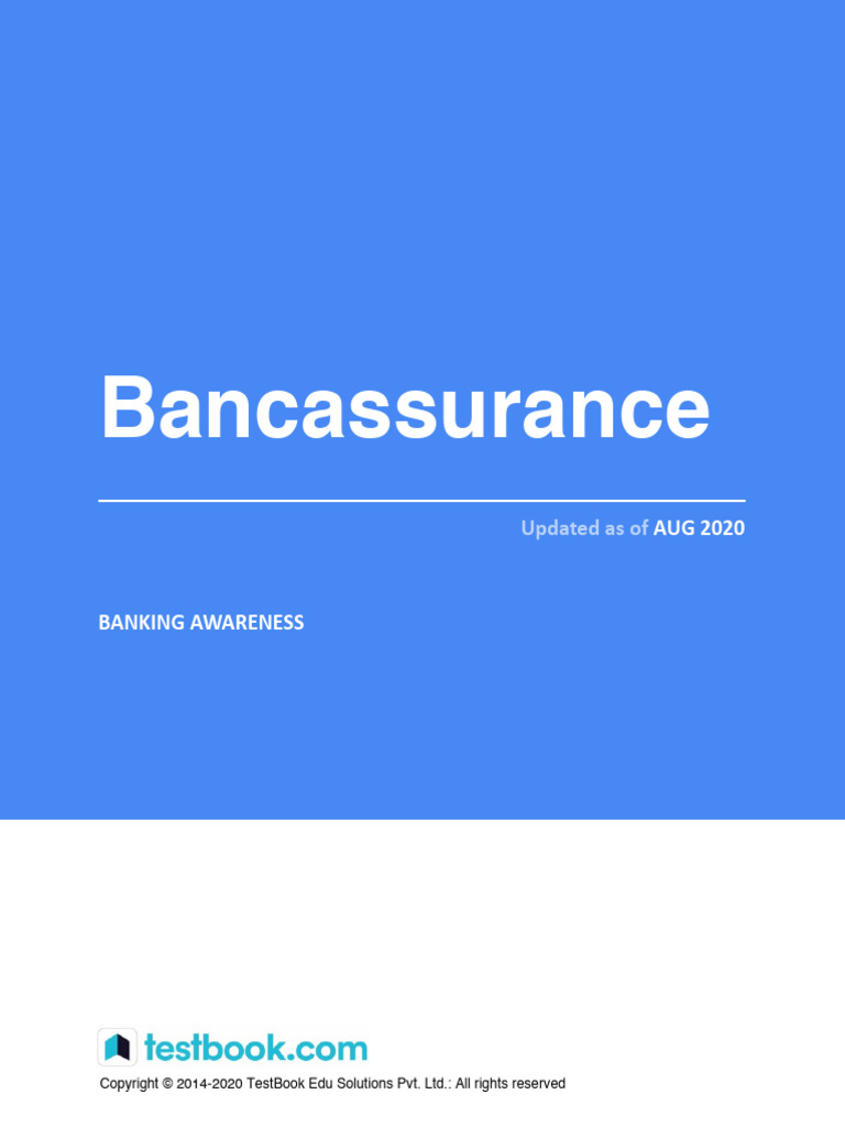 Bancassurance - Study Notes | PDF | Insurance | Banks