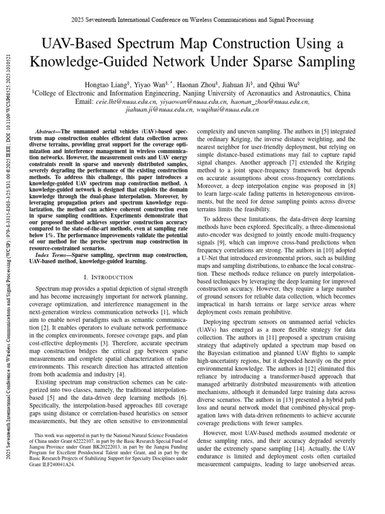 UAV-Based Spectrum Map Construction Using a Knowledge-Guided Network ...
