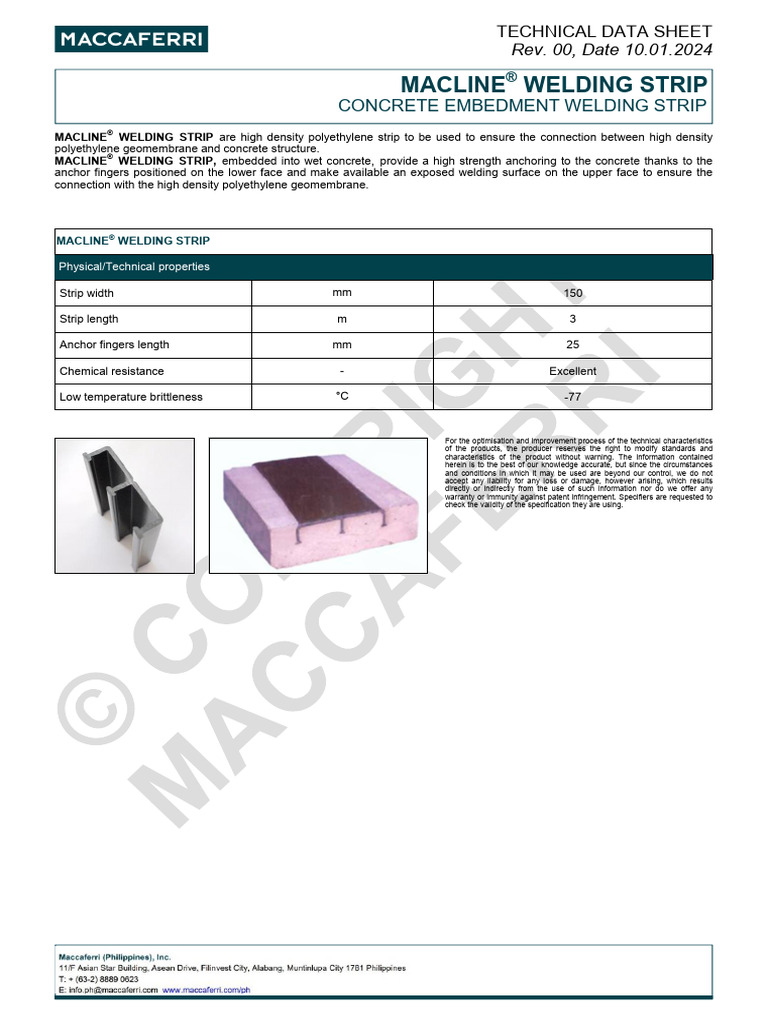 Tds Macline Welding Strip (Hdpe Polylock) | PDF | Welding | Construction