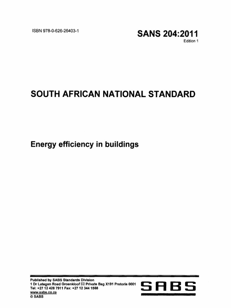 SANS 204 - Guidance Document | PDF | Building Insulation | Materials