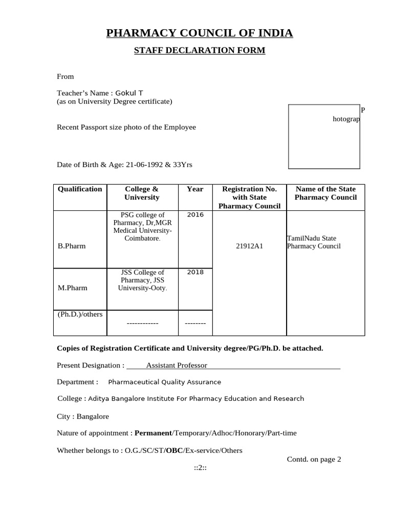 Pharmacy Council of India | PDF | Pharmacy | Pharmaceutical Sciences