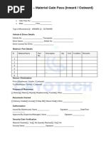 Types and Purpose of Gate Passes | PDF