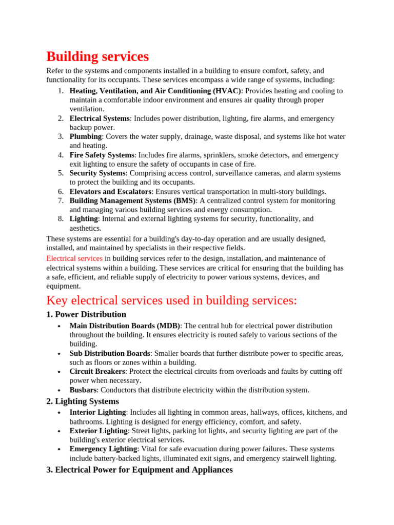 Building Services | PDF | Electrical Wiring | Security Alarm