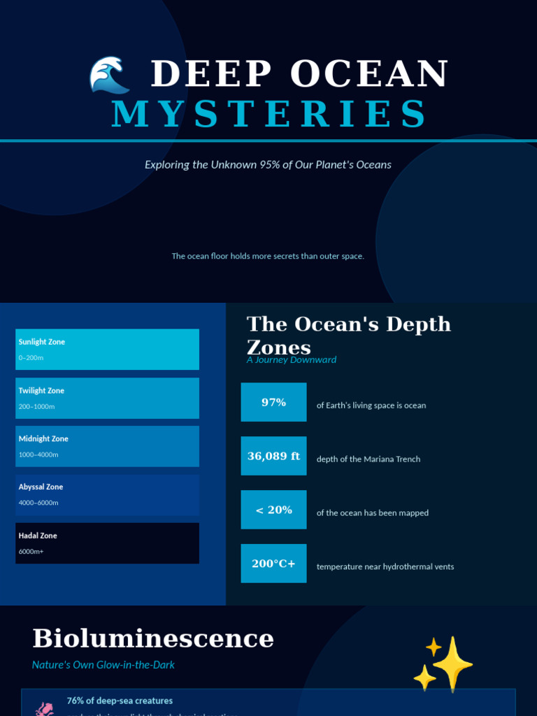 Deep Ocean Mysteries | PDF | Oceans | Seabed
