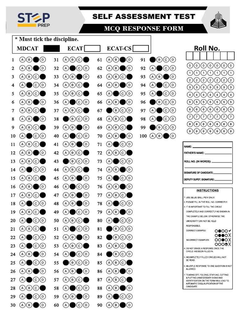 Computer Sheet Self-Assessment Test (ANSWER KEY) | PDF