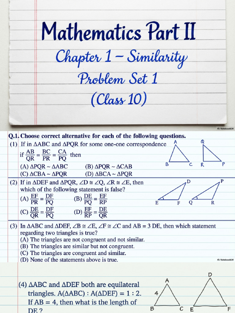 Mathematics Similarity Problems | PDF