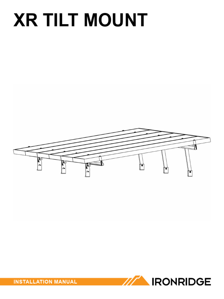 IronRidge Tilt Mount Installation Manual | PDF | Screw