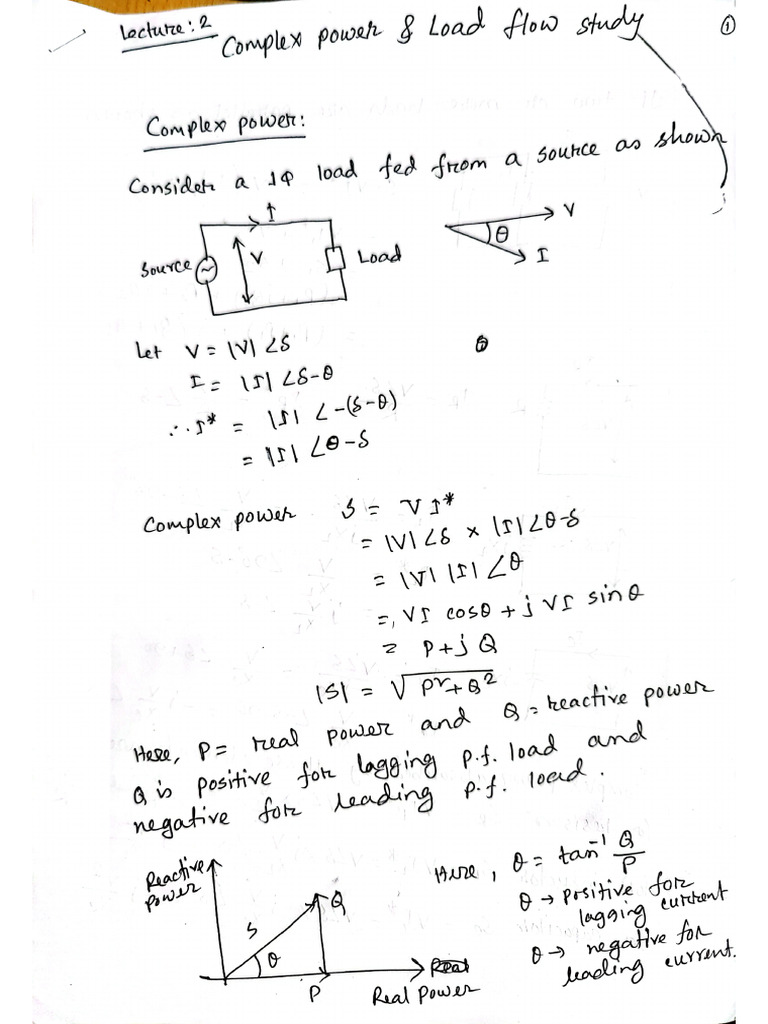PS2 Lecture 2 Load Flow Study | PDF