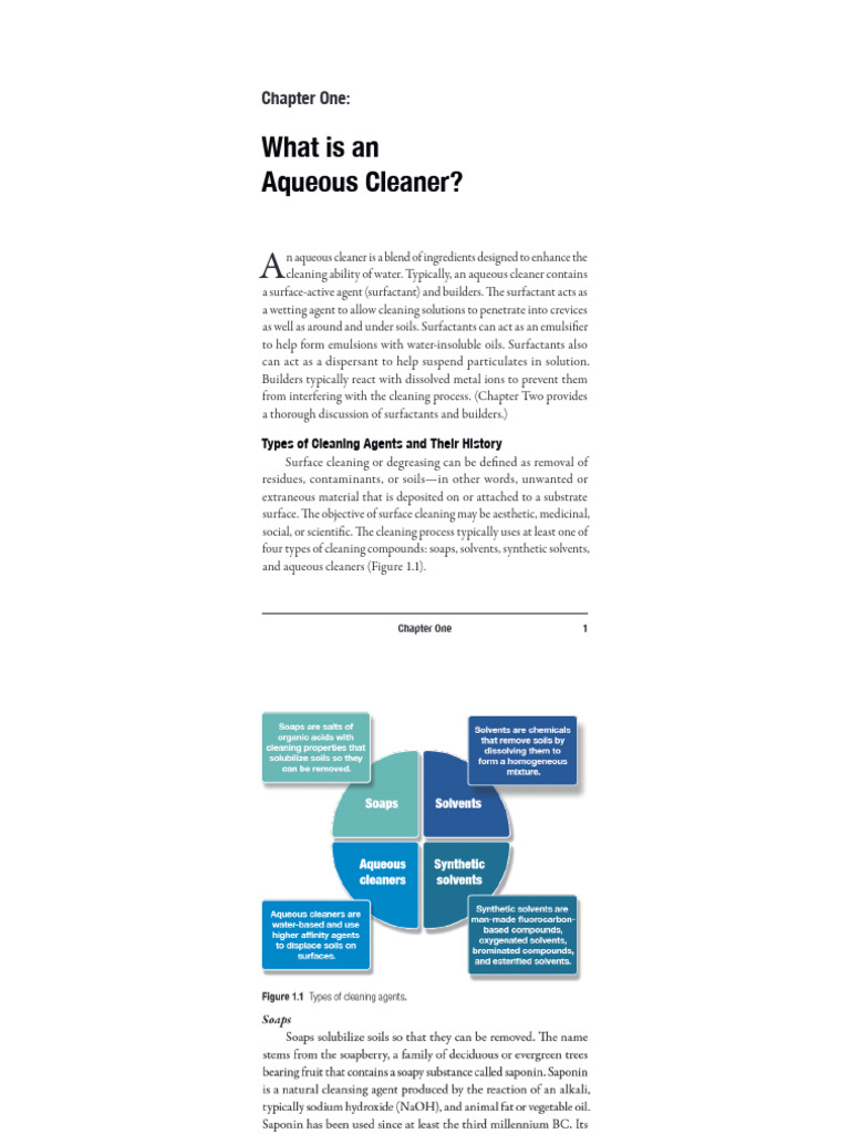 What Is An Aqueous Cleaner | PDF | Chemical Polarity | Chlorofluorocarbon