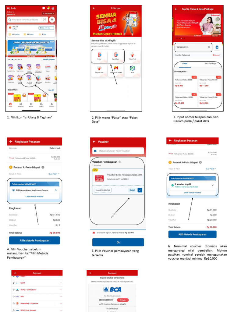 Flow Penggunaan Voucher Eservices | PDF