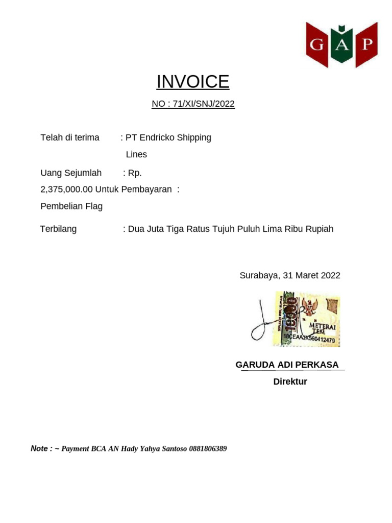 Invoice Flag | PDF | Indonesian Rupiah