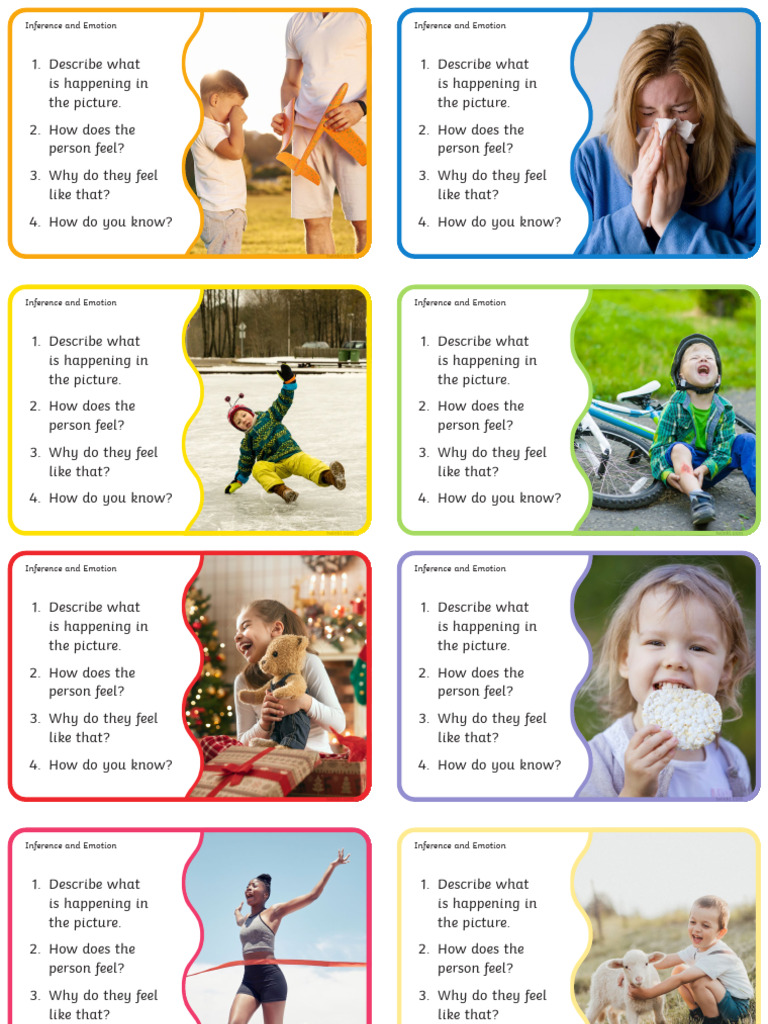 T S 1262 Inference and Emotion Picture Cards Ver 2 | PDF