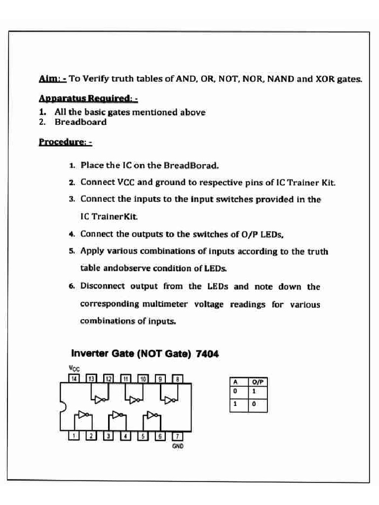 Exp.-2 Logic Gates | PDF
