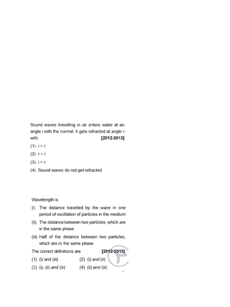 Wave Motion & Sound | PDF