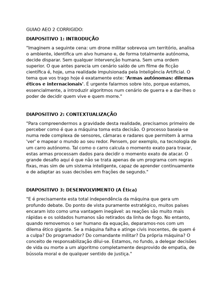 Guiao Aeo 2 Corrigido | PDF | Humano | Inteligência artificial