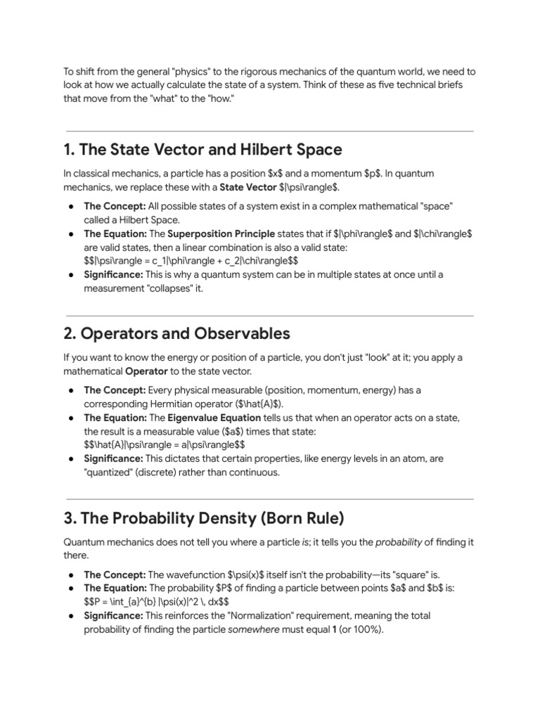 Quantum Mechanics_ Core Concepts Explained | PDF | Quantum Mechanics ...