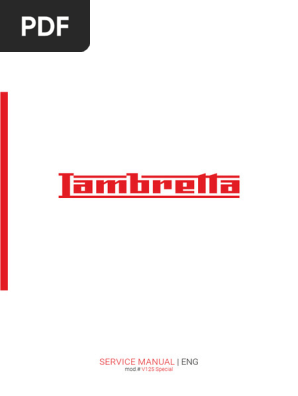 Service-Manual Lambretta LMB V125 ENG-2019!07!03 | PDF