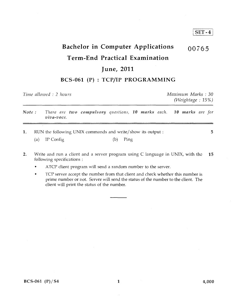 TCP/IP Programming Practical Exam Guide | PDF | Business