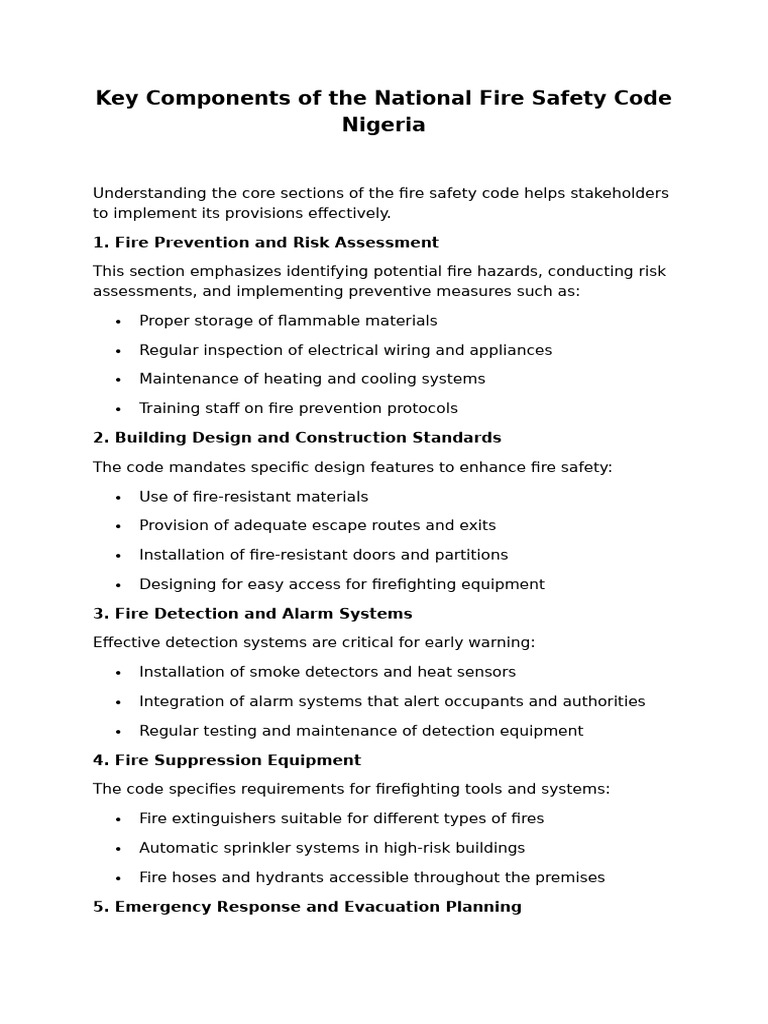 The National Fire Safety Code Nigeria | PDF | Fire Safety | Firefighting