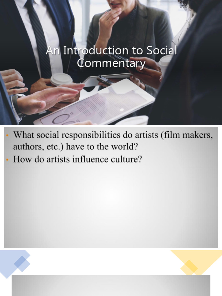 Social Commentary Anecdote | PDF