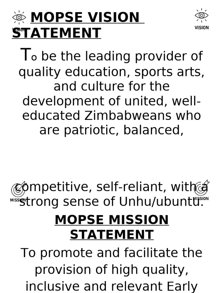 Mopse Vision Statement | PDF