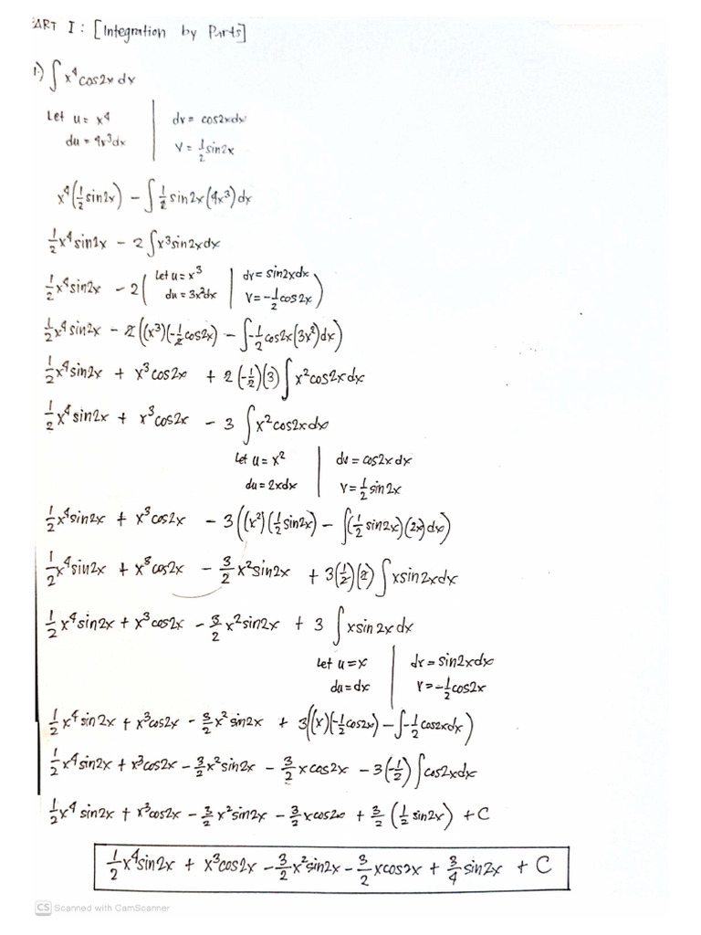 Sample Integral Calc Problems | PDF