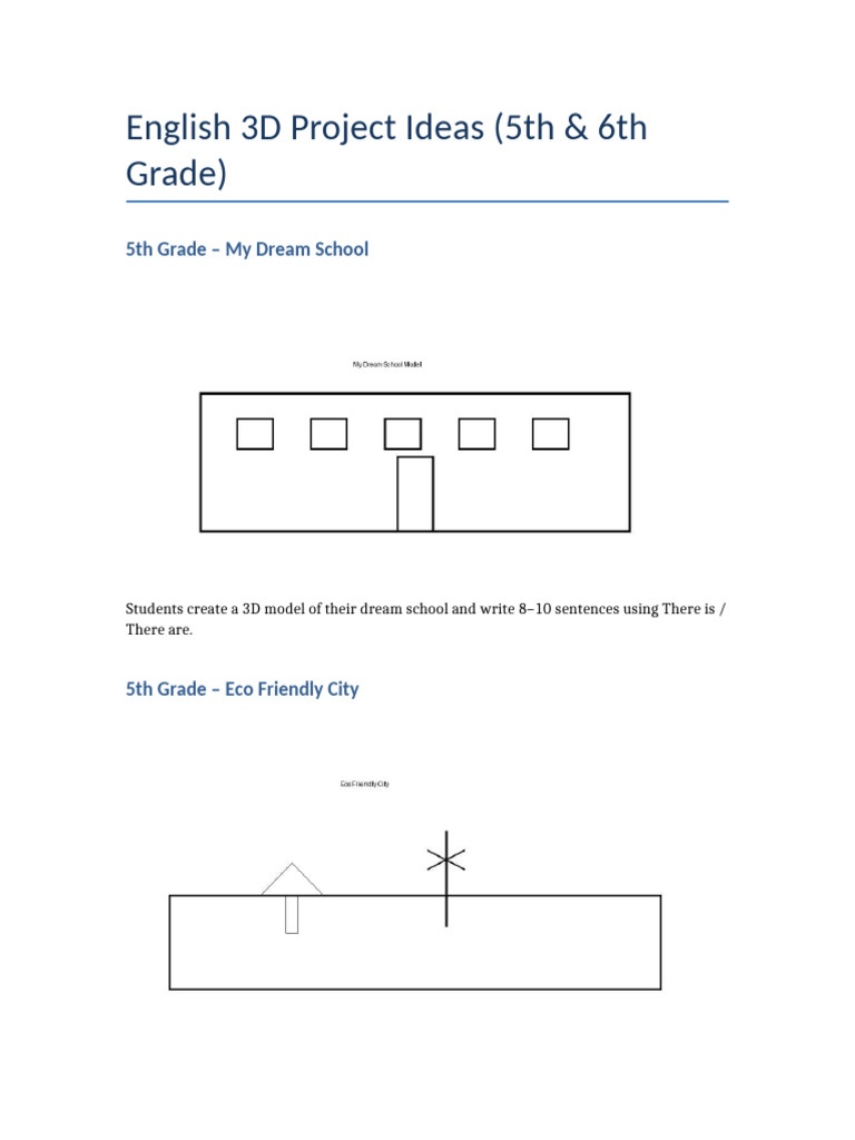 English 3D Projects Examples | PDF