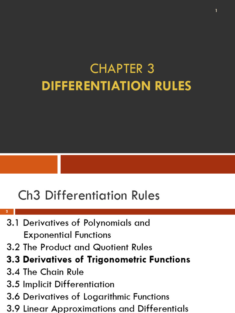 (StudentsPDF) 3.3 Derivatives of Trigonometric Functions | PDF ...