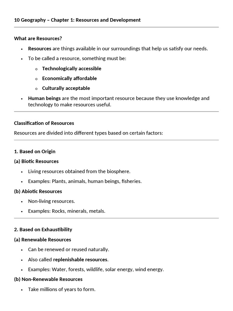 Resources and Development | PDF | Soil | Soil Fertility