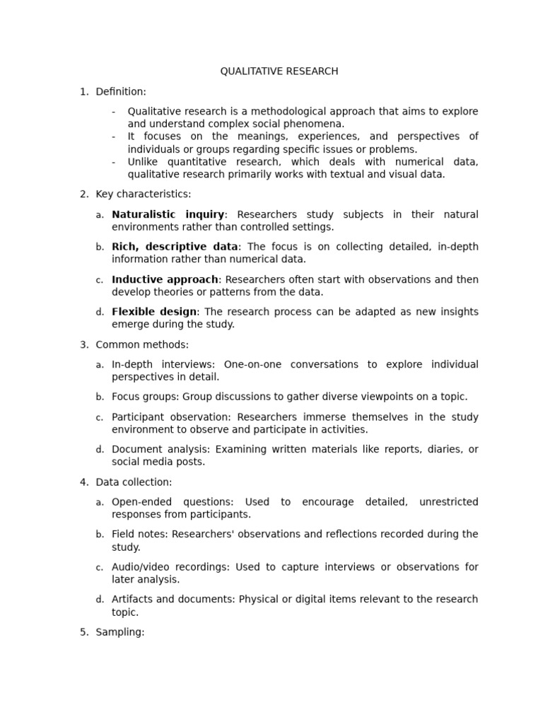Qualitative Research | PDF | Qualitative Research | Methodology
