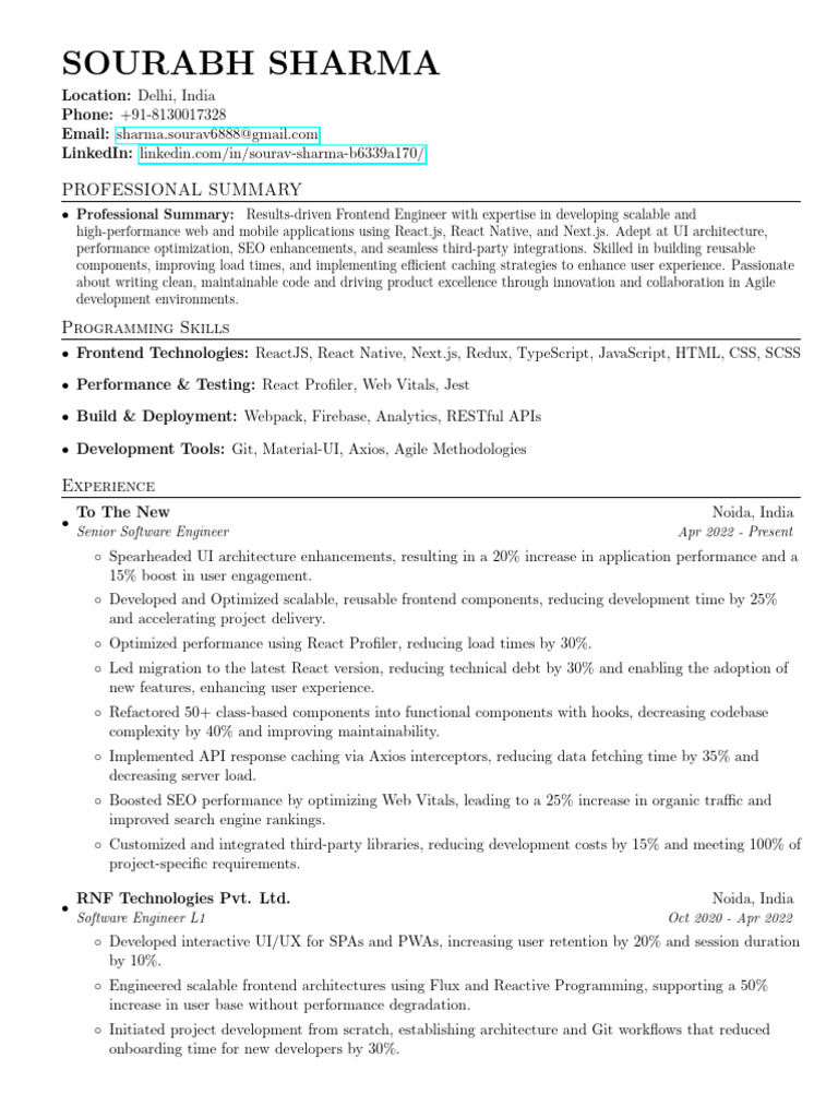 Senior Frontend Developer | PDF | Software | Systems Architecture