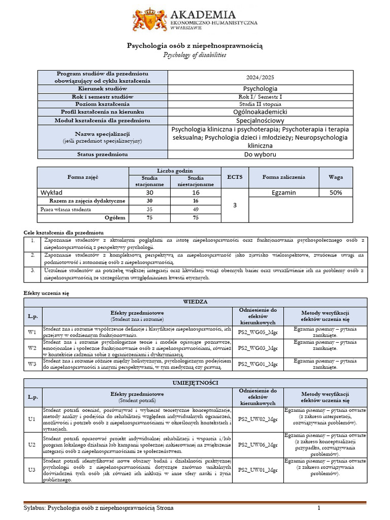 PS II 1 Psychologia-osob-z-niepelnosprawnoscia FINAL | PDF