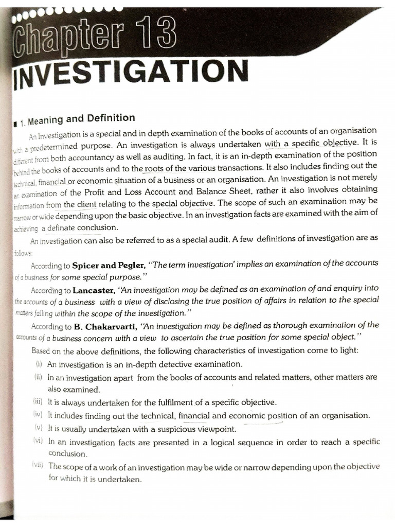 Investigation | PDF