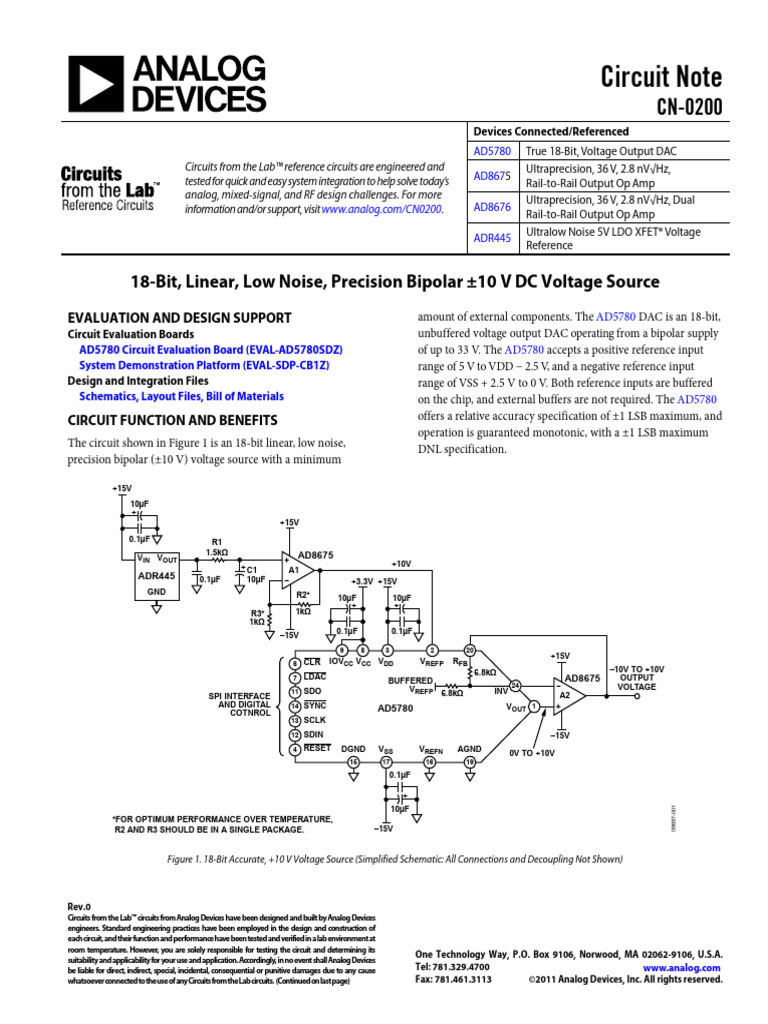 CN0200 | PDF | Amplifier | Resistor