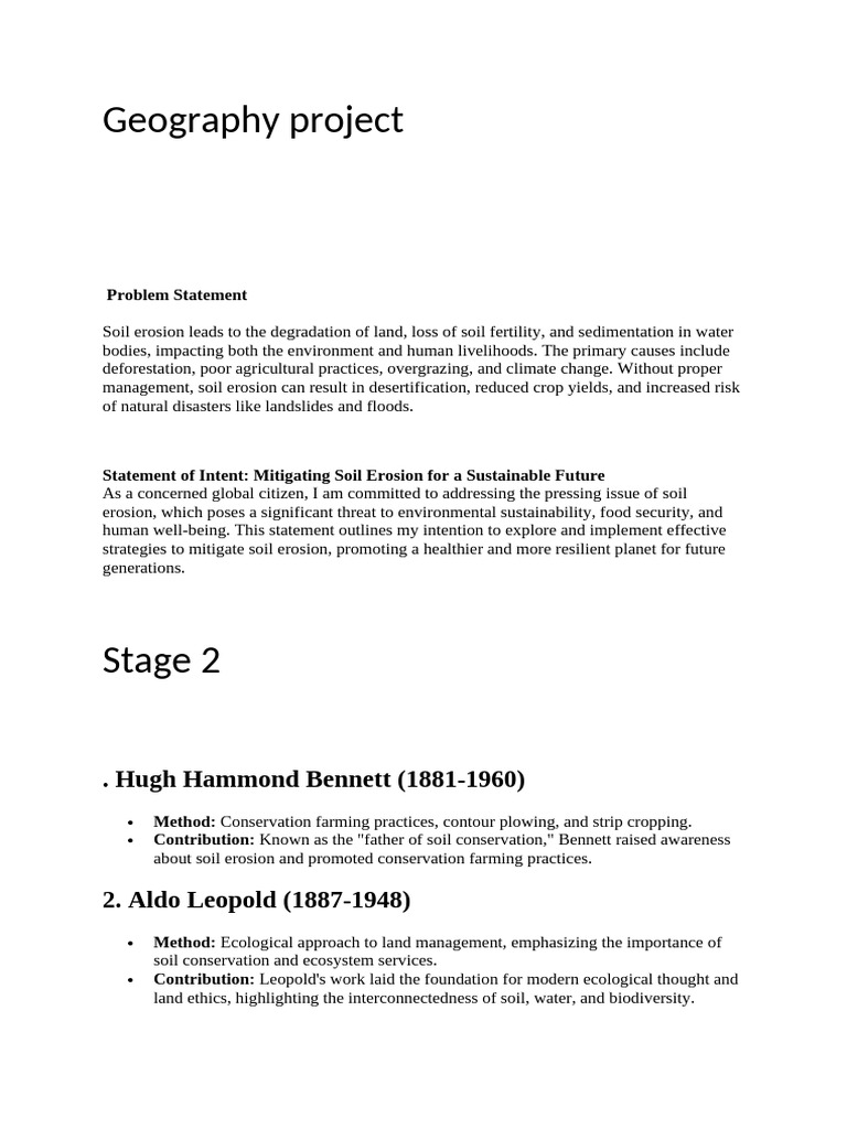 Geography Project | PDF | Conservation Biology | Agriculture