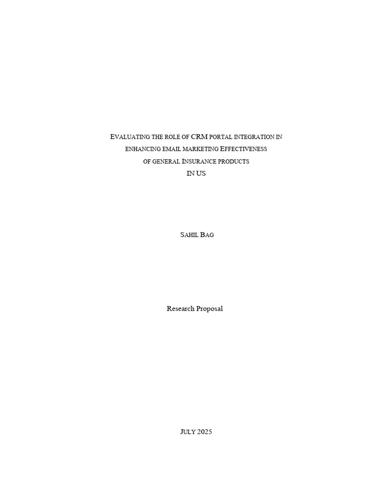 Research+Proposal+Template | PDF | Customer Relationship Management ...