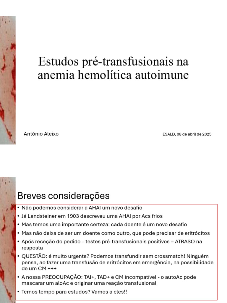 7 AHAI - Estudos Pré-Transfusionais - 250412 - 120155 | PDF | Anticorpo ...